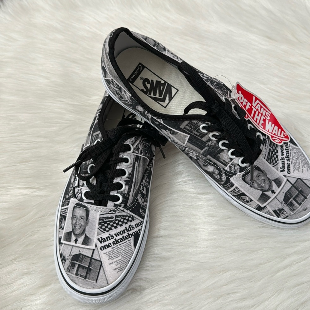 Vans Authentic Paul Van Doren Shoe Black & White  Sneaker 8 Men’s Women’s 9.5